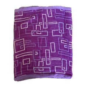 Purple Rectangle Shawl Hijab Scarf Wrap Geometric